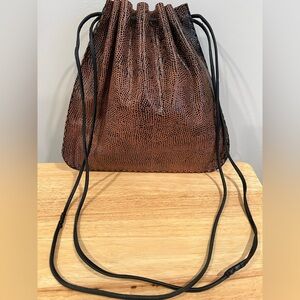 Textured Drawstring Bag